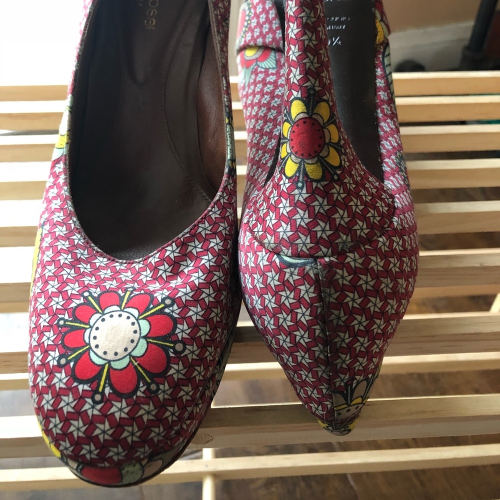 Sergio Rossi Mulit Color Satin Pumps